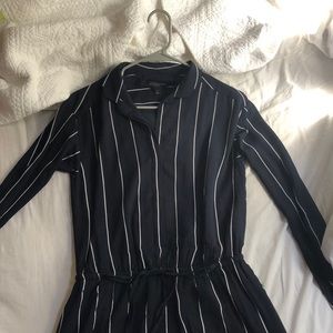 Banana republic navy striped dress